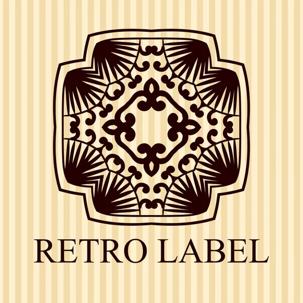 Plantilla de logotipo ornamental vintage con texto. Ilustración vectorial — Vector de stock