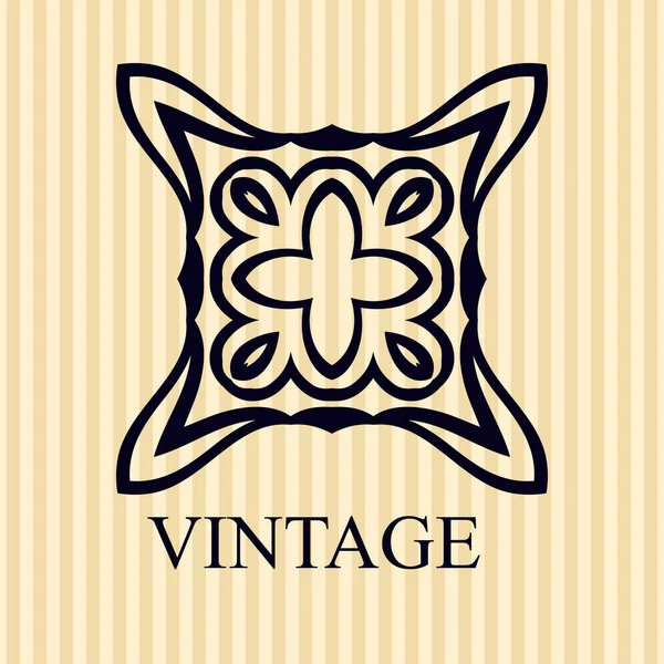 Vintage ornamental Logo-Vorlage mit Text. Vektorillustration — Stockvektor