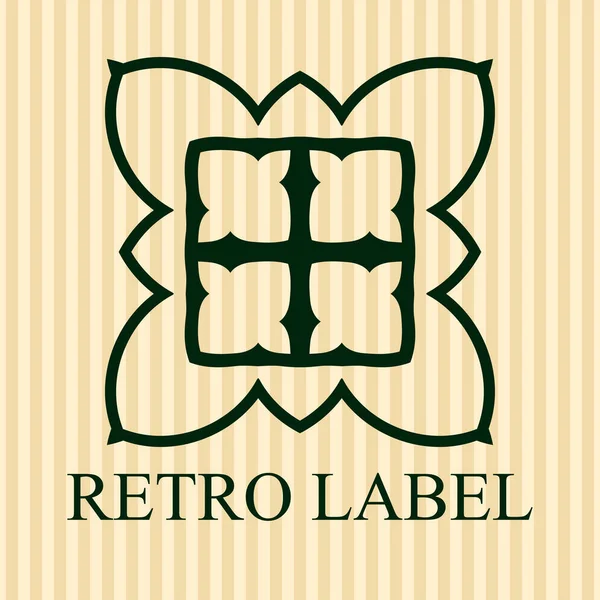 Plantilla de logotipo ornamental vintage con texto. Ilustración vectorial — Vector de stock