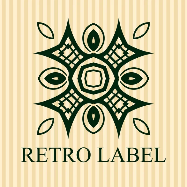 Modelo de logotipo ornamental vintage com texto. Ilustração vetorial —  Vetores de Stock