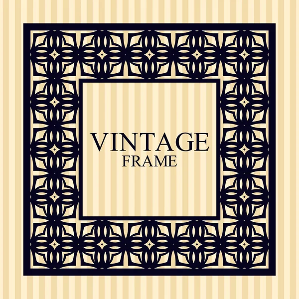 Vintage-Bordüre mit Retro-Ziermuster. Vorlage für Design. Vektorillustration — Stockvektor