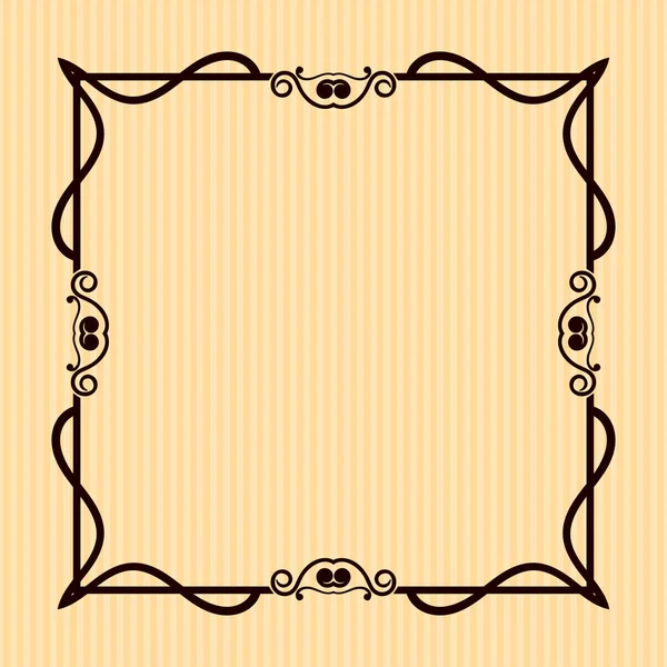 Antiguo marco vintage con borde vintage ornamentado decorativo, elementos retro. Ilustración vectorial. Hermosa plantilla ornamental de filigrana para el diseño de marcos — Vector de stock