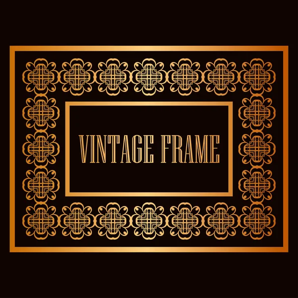 Vintage dekoratif çerçeve — Stok Vektör