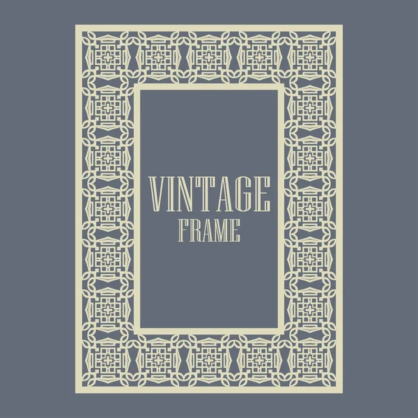 Marco ornamental vintage — Vector de stock