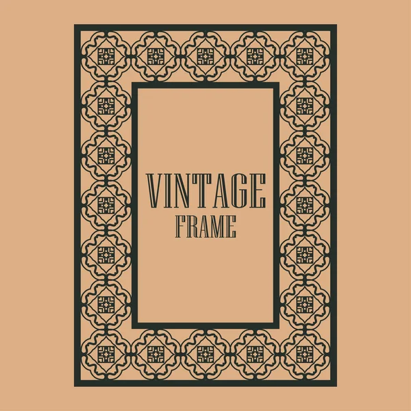 Vintage ornamental frame — Stock Vector