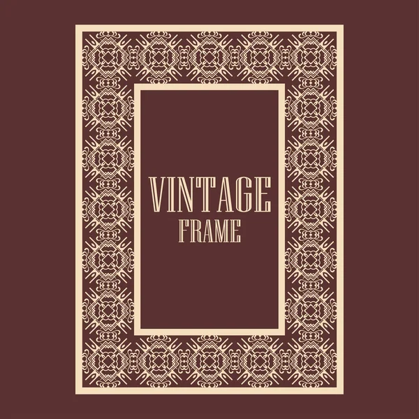 Marco ornamental vintage — Vector de stock