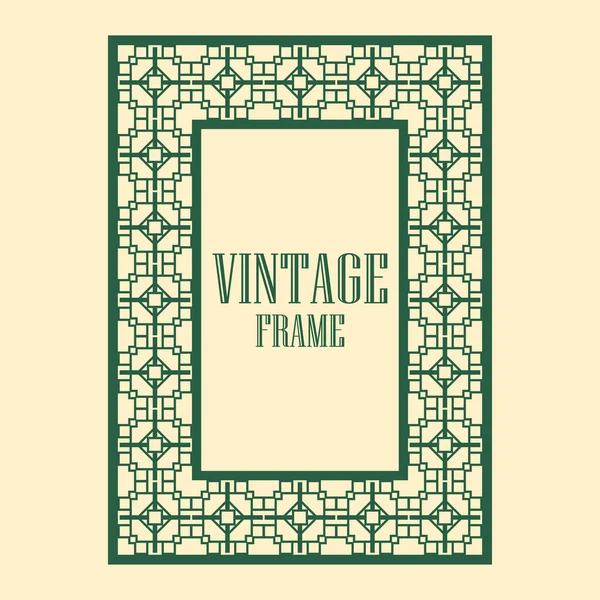 Armação ornamental vintage — Vetor de Stock