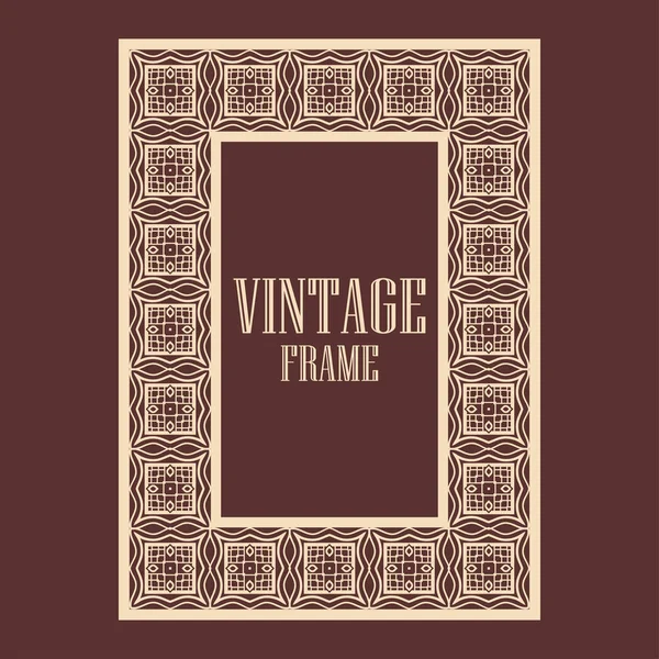 Vintage ornamental frame — Stock Vector