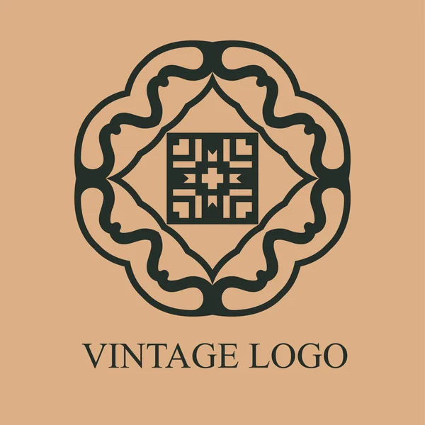 Vintage ornamental logo — Stock Vector