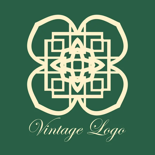 Vintage decoratieve logo — Stockvector