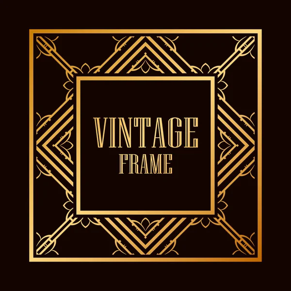 Art Deco frame border — Stock Vector