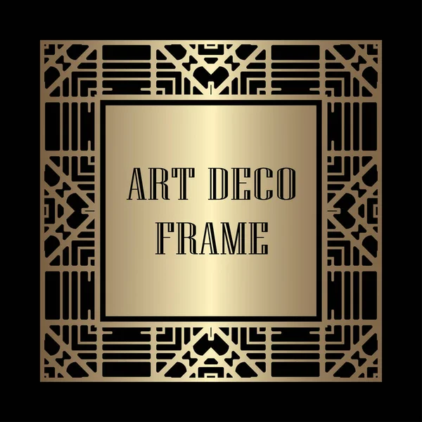 Okraj rámečku ve stylu Art Deco — Stockový vektor