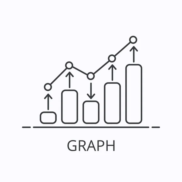 Modernes dünnes Infografik-Vektorelement auf weißem Hintergrund. Illustration des Graphiksymbols. — Stockvektor