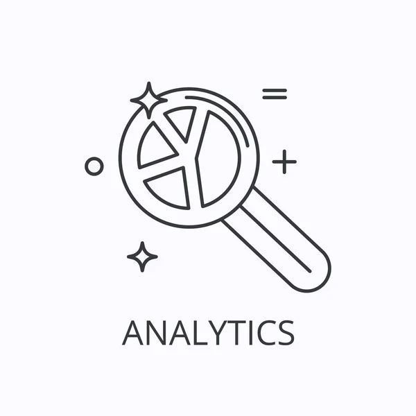 Analitics Thin Line Icon. Finanzinformationskonzept. Umrissvektorillustration — Stockvektor