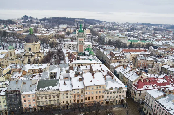 Lviv Panoraması yükseklikten.