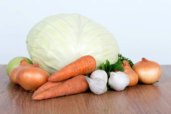 Warna buah-buahan dan sayuran latar belakang. Vitamin vegetarian set . — Stok Foto