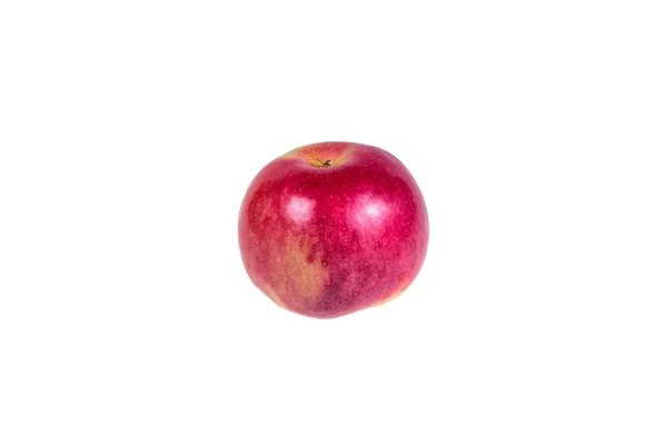 Zralé, šťavnaté jablko na bílém pozadí. Vitamín dieta pro hmotnost — Stock fotografie