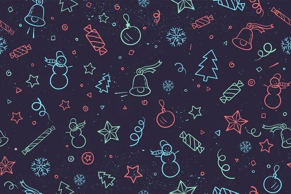 Modèle sans couture pour Noël et Happy New Year thème — Image vectorielle