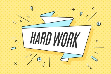 Şerit afiş metin sıkı çalışma ile