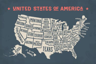 map United States of America  clipart