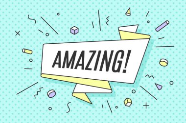 Şerit afiş metin ile Amazing