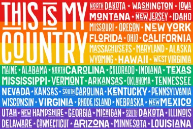 Poster Rainbow Amerika Birleşik Devletleri