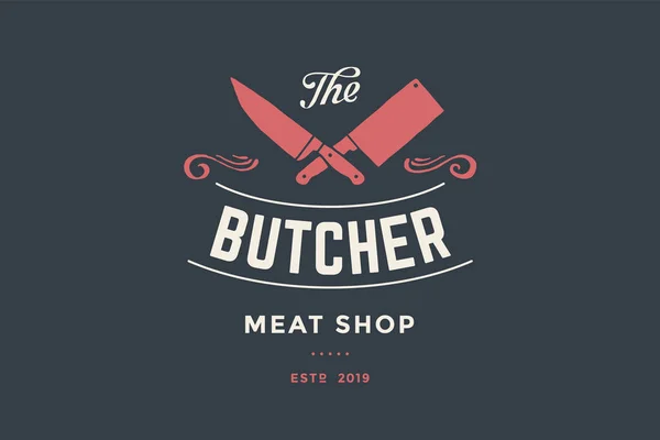 Státní znak řeznictví maso — Stockový vektor