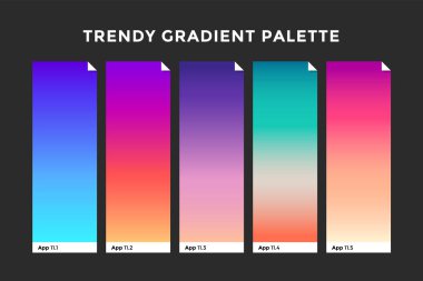 Trendy gradient swatches clipart