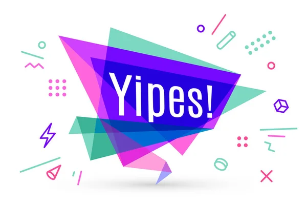 Баннер с текстом Yipes — стоковый вектор