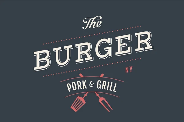 Logo di Burger bar — Vettoriale Stock