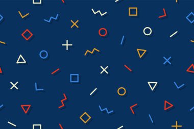 Dikişsiz memphis grafik desen 