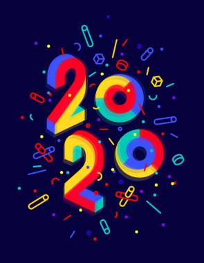 2020, mutlu yıllar. Üzerinde 