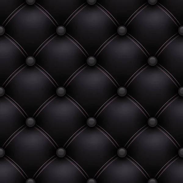 Patrón sin costura vectorial con tapicería negra — Vector de stock