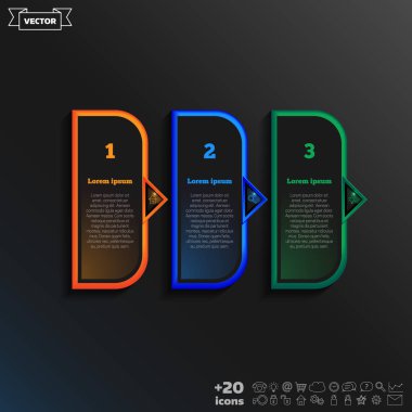 Vektör Infographic tasarımı renkli kare.