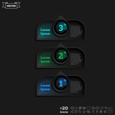 Vektör Infographic tasarımı renkli kare.