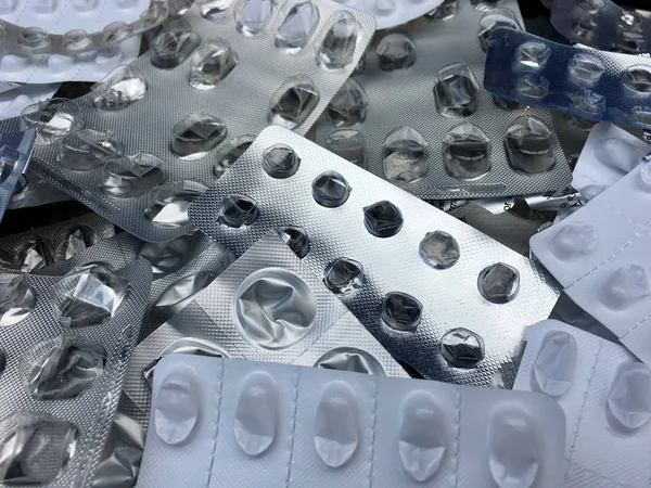 Üres alumínium és műanyag buborékfóliában tabletták Jogdíjmentes Stock Fotók