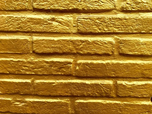 Golden brick wall — Stock Photo, Image