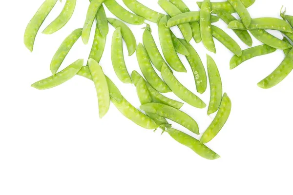 String bean  fresh green peas, sugar Pea ,Green peas on white background — Stock Photo, Image