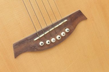 Akustik gitar vücut müzik enstrümanı beyaz arka plan üzerinde