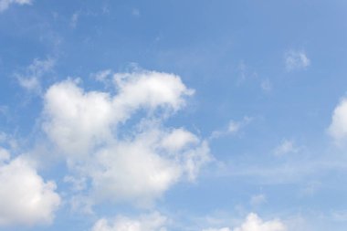 Mavi gökyüzündeki bulutlar