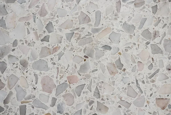 Textura de pared de piedra, suelo de terrazo, cemento blanco de piedra pequeña —  Fotos de Stock