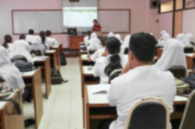 odak bulanıklık bir konferans odasında üniversite öğrencileri