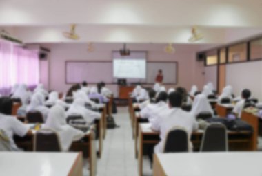 odak bulanıklık bir konferans odasında üniversite öğrencileri