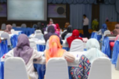 odak bulanıklık bir konferans odasında üniversite öğrencileri