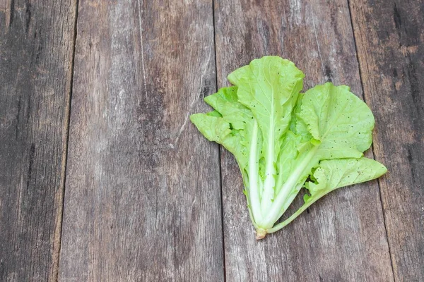 Chinakohl Bio-Gemüse auf einem Holztisch — Stockfoto