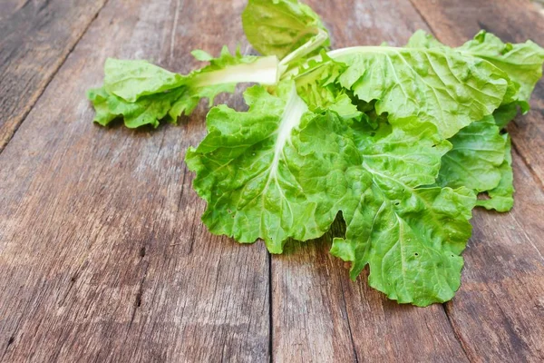 Chinese cabbage organic vegetables on a wooden table — Stock Photo, Image