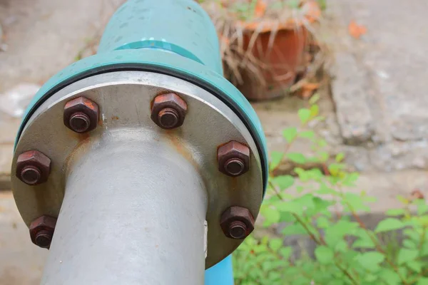 Wasserventil Sanitär Stahl marode — Stockfoto