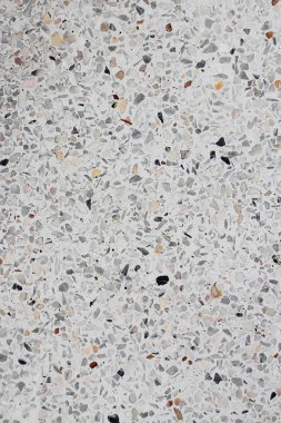 Doku, arka plan için terrazzo mermer zemin taş duvar.