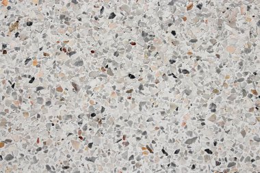 Doku, arka plan için terrazzo mermer zemin taş duvar.