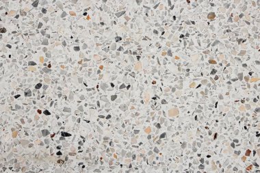 Doku, arka plan için Terrazzo Mermer yüzey zemin taş duvar